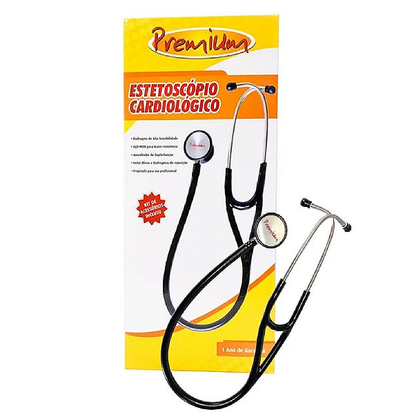 Estetoscópio Cardiológico G-Tech Premium Cor Preto