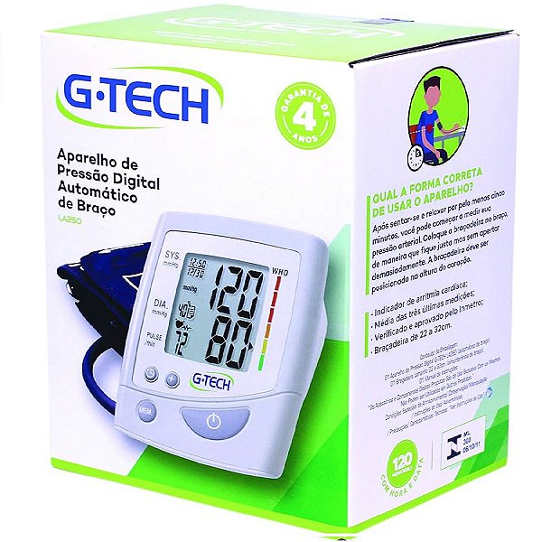Aparelho De Pressão Digital Automático De Braço G-Tech LA250