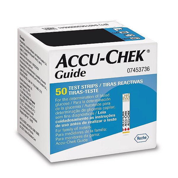 Tiras Medidoras De Glicose Accu-Chek Guide 50 Unidades