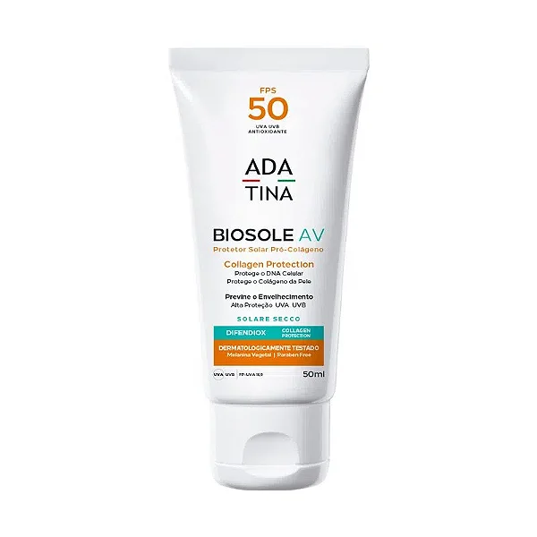 Protetor Solar Facial Ada Tina Protection Biosole AV FPS 50 - 50ml