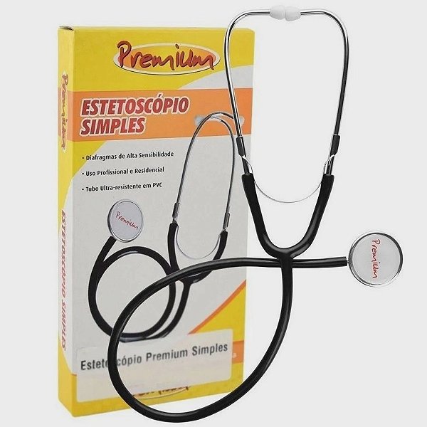 Estetoscópio Simples G-Tech Premium Cor Preto