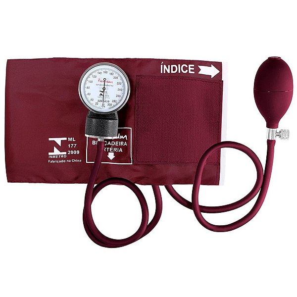 Esfigmomanômetro Aneróide Premium G-Tech Cor Vinho