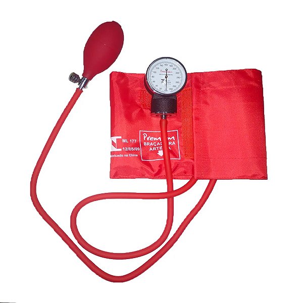 Esfigmomanômetro Aneróide G-Tech Premium Cor Vermelho