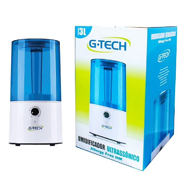 Umidificador De Ar Ultrassônico G-Tech Allergy Free HM 3L