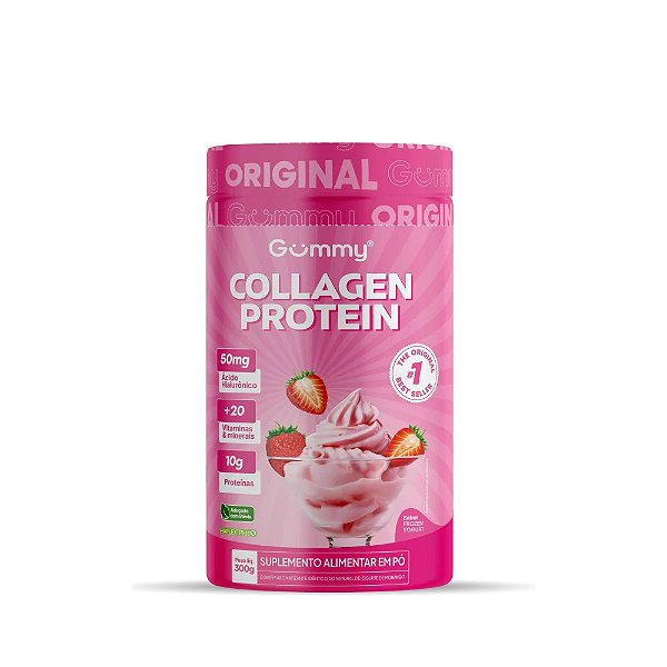 Suplemento Alimentar Em Pó Gummy Collagen Protein Sabor Frozen Yourgut 300g