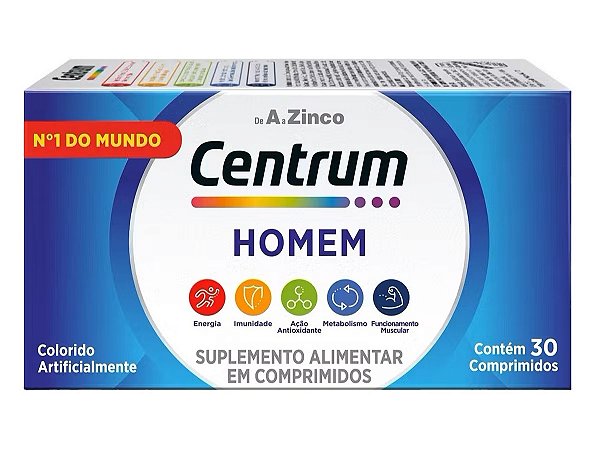 Suplemento Alimentar Centrum Homem 30 Comprimidos