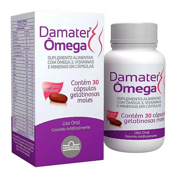 Suplemento Alimentar Damater Ômega 30 Cápsulas Moles