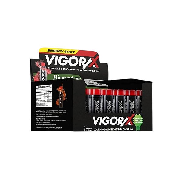 Bebida Energética Bionatus Vigorax Display Com 24 Flaconetes De 20ml Cada
