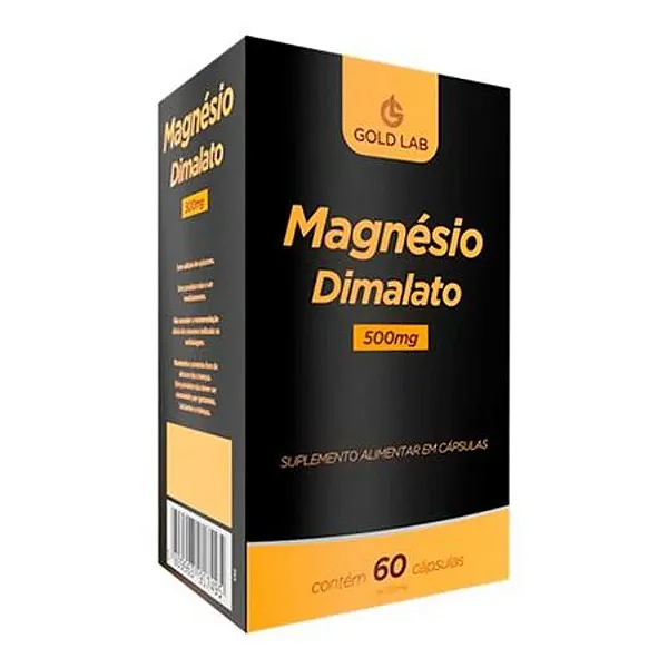 Suplemento Alimentar Gold Lab Magnésio Dimalato 500mg 60 Cápsulas