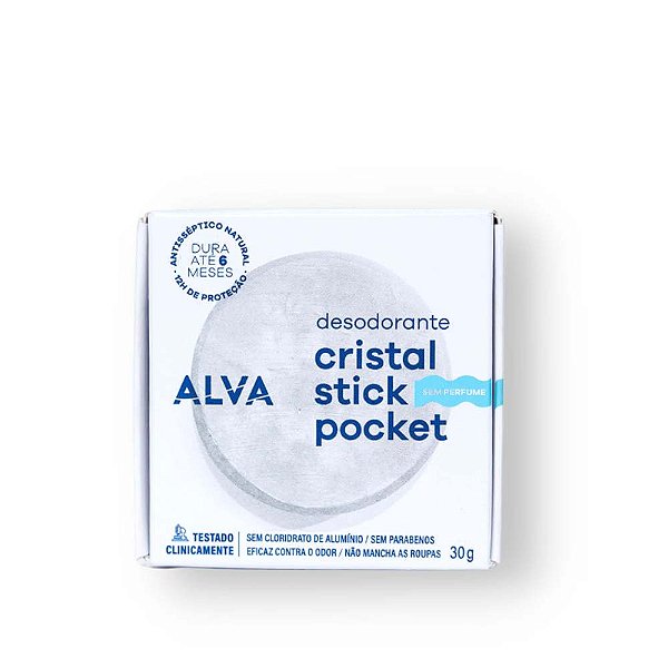 Desodorante Cristal Stick Pocket Alva Sem Perfume 30g