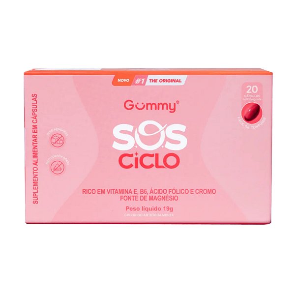 Suplemento Alimentar Gummy S.O.S Ciclo 20 Cápsulas Gelatinosas