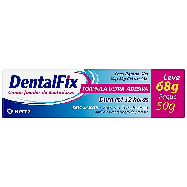 Creme Fixador de Dentaduras DentalFix Sem Sabor 68g