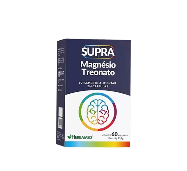Suplemento Alimentar Herbamed Supra Magnésio Treonato 60 Cápsulas