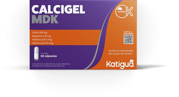 Suplemento Alimentar Katigua Calcigel MDK 60 Cápsulas