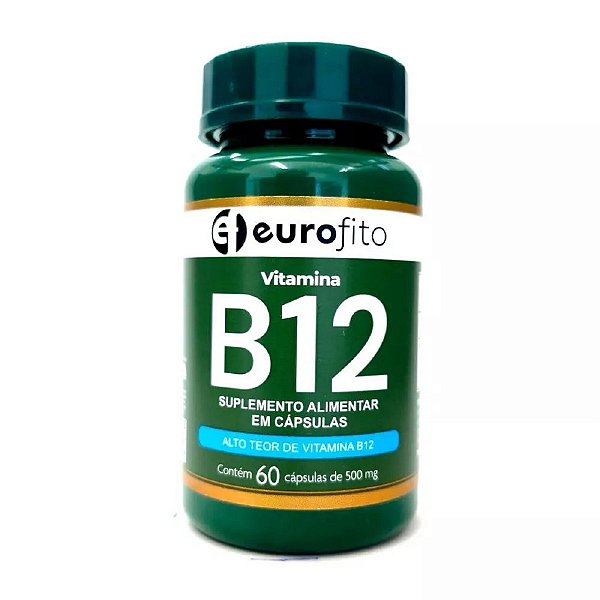 Suplemento Alimentar EuroFito Vitamina B12 60 Cápsulas
