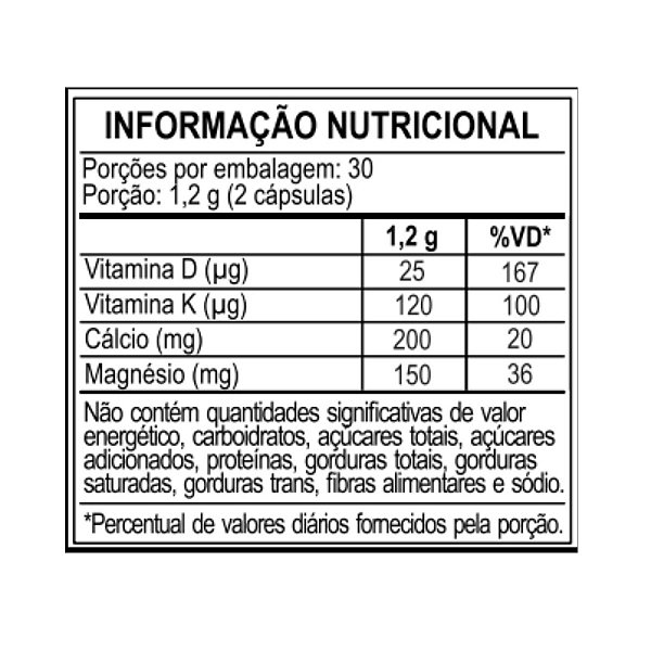 Suplemento Alimentar EuroFito Cálcio MDK 60 Cápsulas