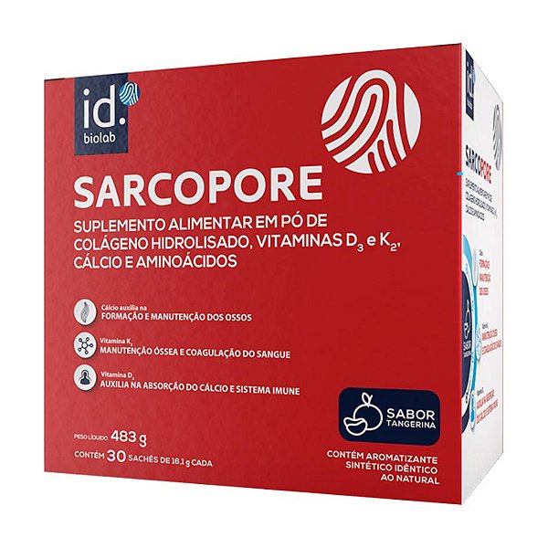 Suplemento Alimentar  Em Pó Sarcopore Biolab Sabor Tangerina 30 Sachês