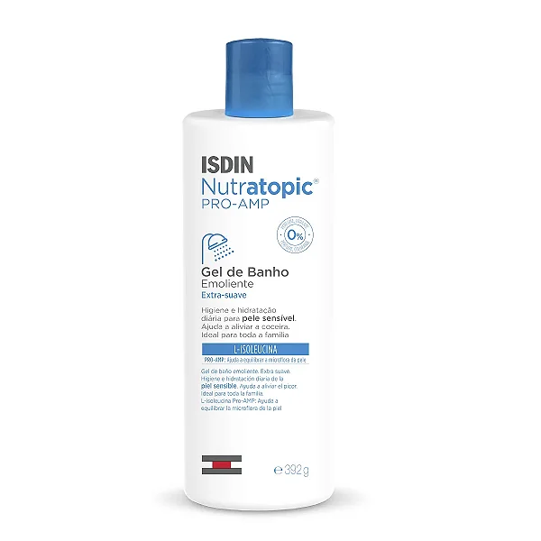 Gel De Banho Emoliante Isdin Nutratopic Pro-Amp Extra-Suave 392g