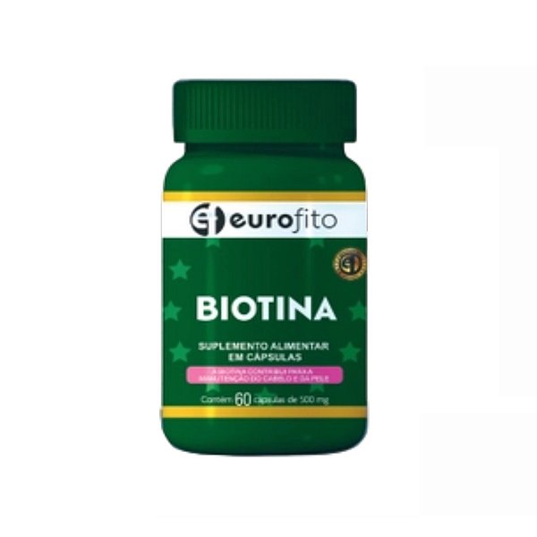 Suplemento Alimentar Biotina Eurofito 60 Cápsulas