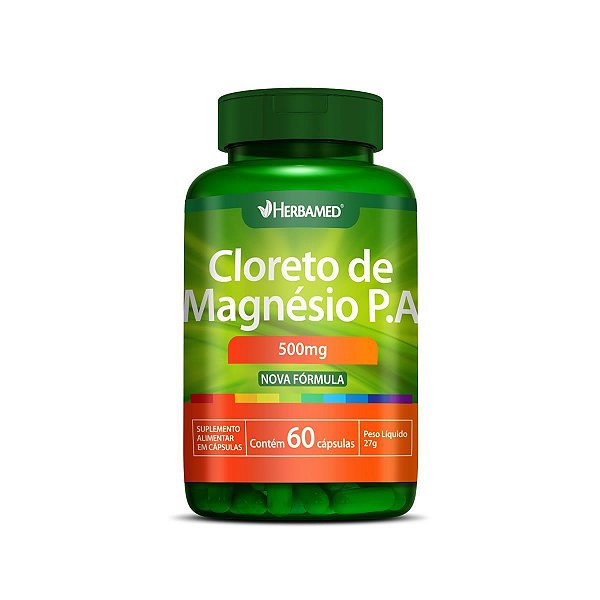 Suplemento Alimentar Herbamed Cloreto De Magnésio P.A 60 Cápsulas