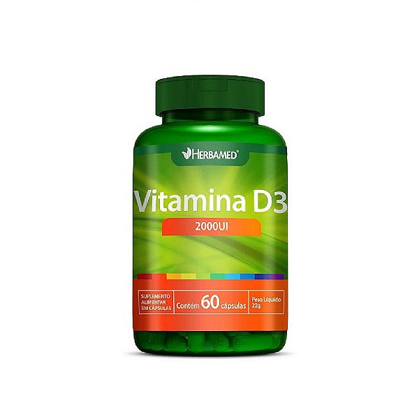 Suplemento Alimentar Herbamed Vitamina D3 60 Cápsulas