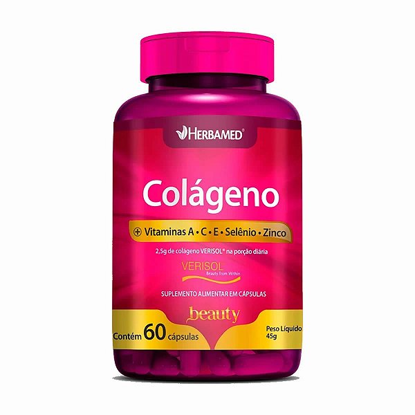 Suplemento Alimentar Herbamed Beauty Colágeno 60 Cápsulas