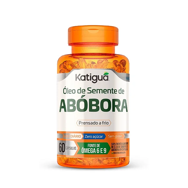 Suplemento Alimentar Katiguá Óleo De Abóbora+Vitamina D3 & E 60 Cápsulas