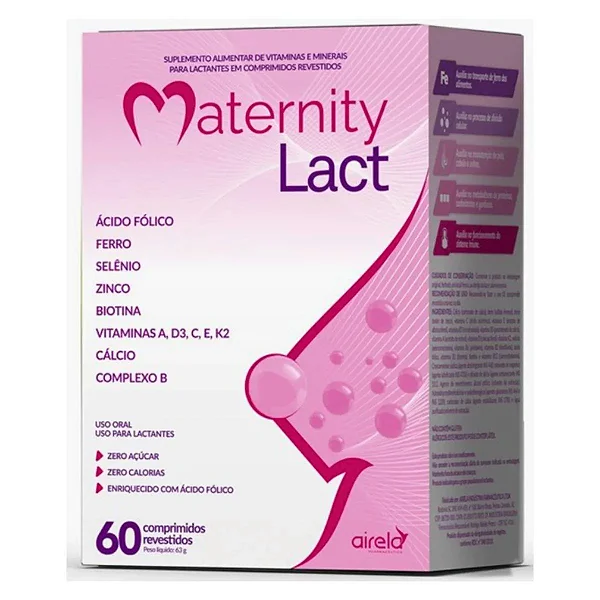 Suplemento Alimentar Maternity Lact  Airela 60 Comprimidos Revestidos