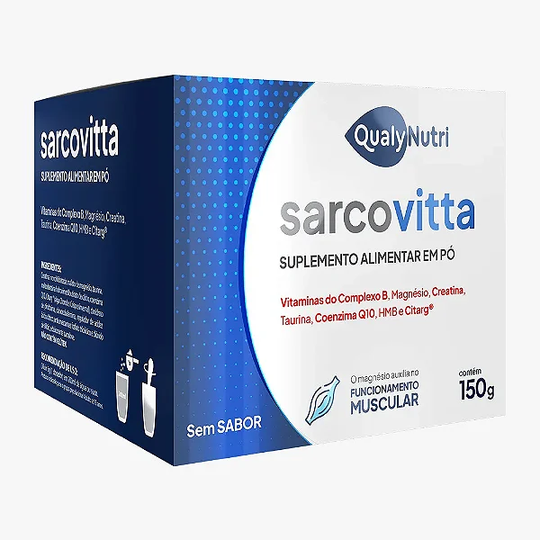 Suplemento Alimentar Em Pó QualyNutri Sarcovitta Sem Sabor 150g