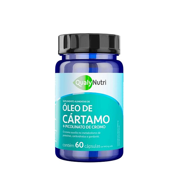 Suplemento Alimentar QualyNutri Óleo De Cártamo+Picolinato De Cromo 60 Cápsulas