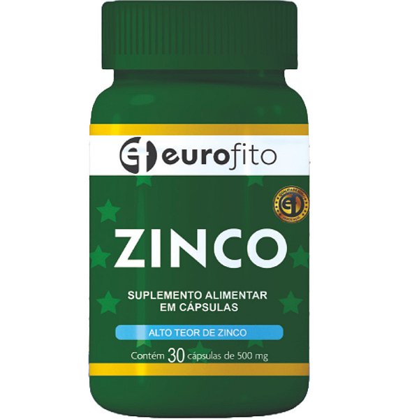 Suplemento Alimentar Eurofito Zinco 30 Cápsulas