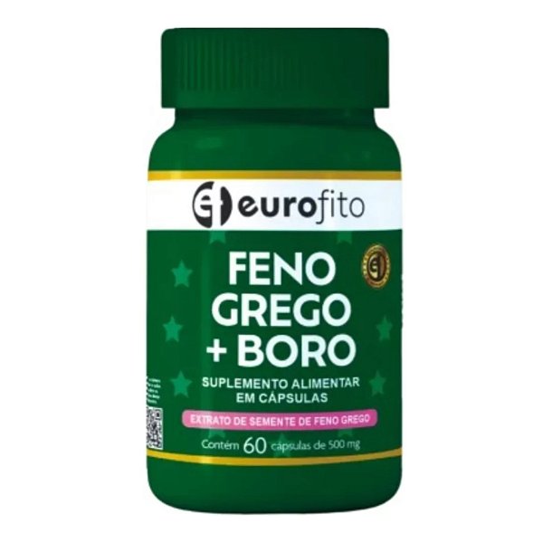 Suplemento Alimentar Eurofito Feno Grego + Boro 60 Cápsulas