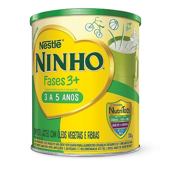 Fórmula Infantil Nestlé Ninho Fases 3+ Anos Lata 800g