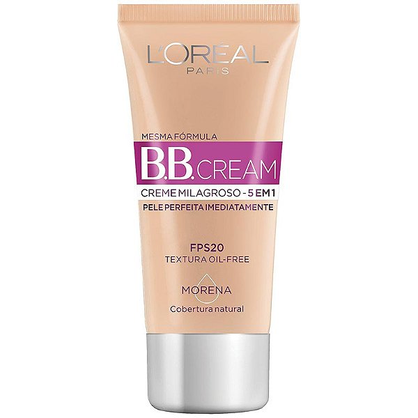 BB Cream L'Oréal FPS 20 Creme Milagroso -5 em 1 Morena 50mL