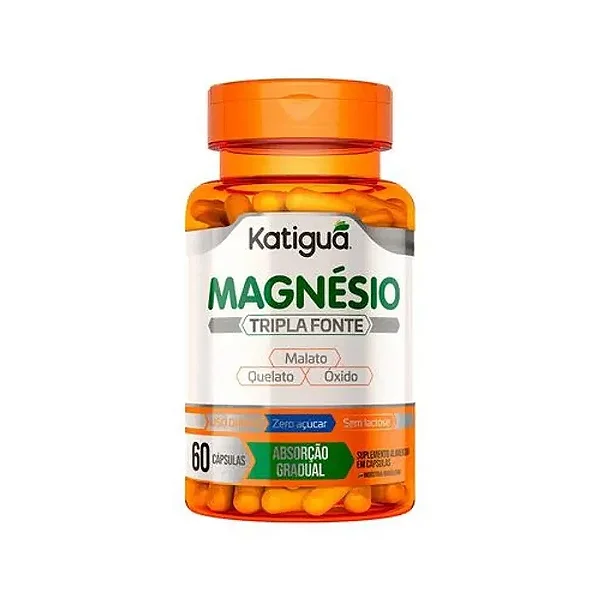 Suplemento Alimentar Magnésio Tripla Fonte Katigua 60 Cápsulas