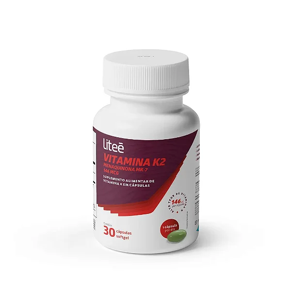 Suplemento Alimentar Vitamina K2 Liteé 30 Cápsulas