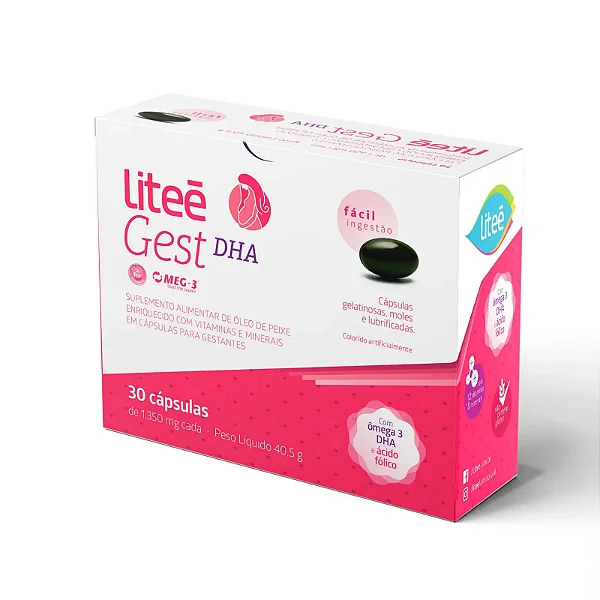 Suplemento Alimentar LiteeGest DHA 30 Cápsulas
