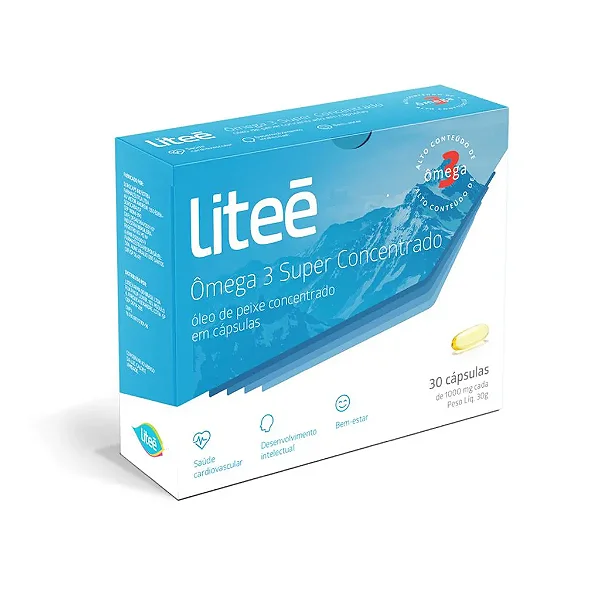 Suplemento Alimentar Ômega 3 Super Concentrado Liteé 30 Cápsulas