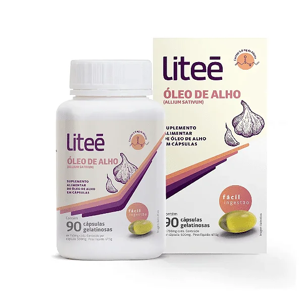 Suplemento Alimentar Óleo De Alho Liteé 90 Cápsulas