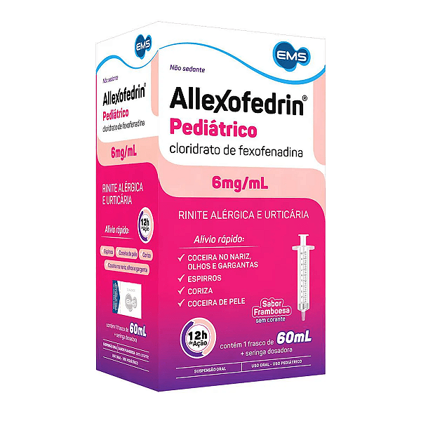 Allexofedrin Pediátrico Sabor Framboesa 60ml