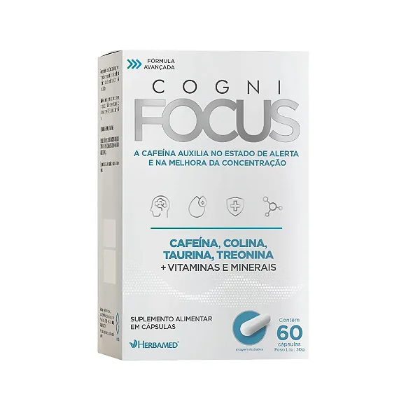 Suplemento Alimentar Cognifocus Herbamed 60 Cápsulas