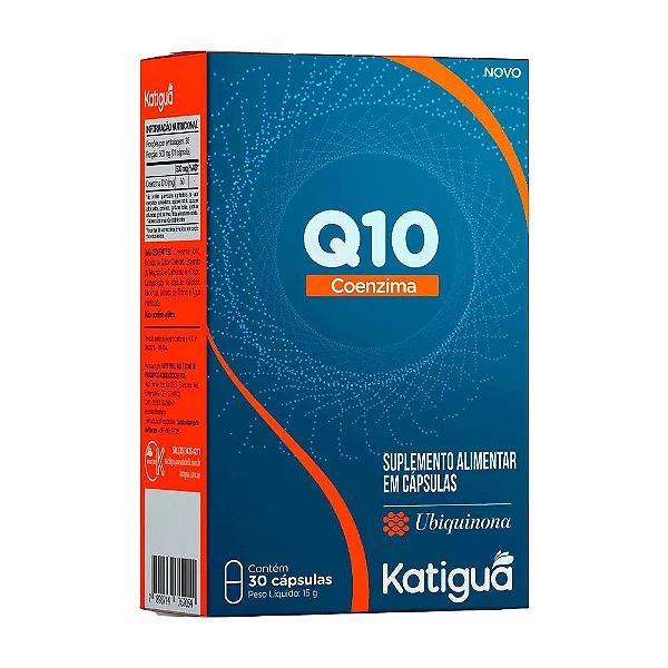 Suplemento Alimentar Katiguá Coenzima Q10 50mg 30 Cápsulas
