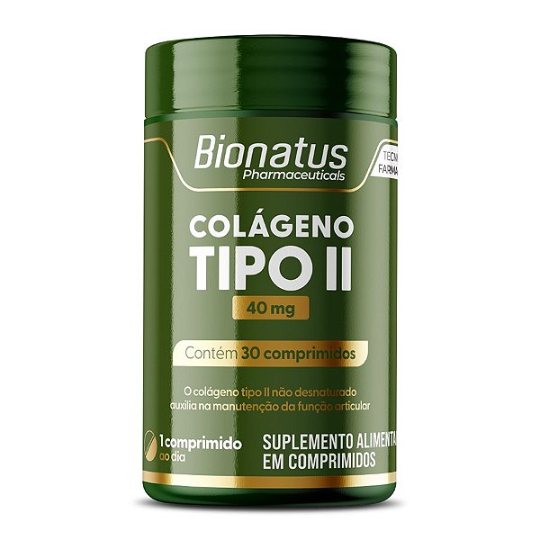 Suplemento Alimentar Colágeno Tipo II 40mg Bionatus 30 Comprimidos