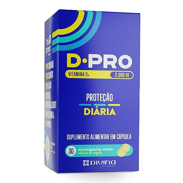 Suplemento Alimentar D-Pro 2.000UI 30 Cápsulas