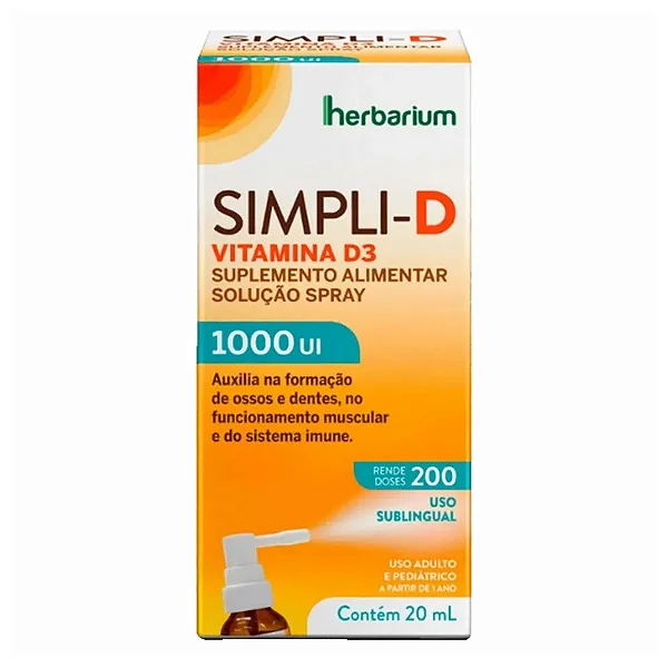 Suplemento Alimentar Em Spray Simpli-D 1000UI 20ml