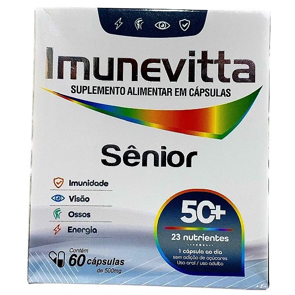 Suplemento Alimentar Imunevitta Sênior 50+ 60 Cápsulas