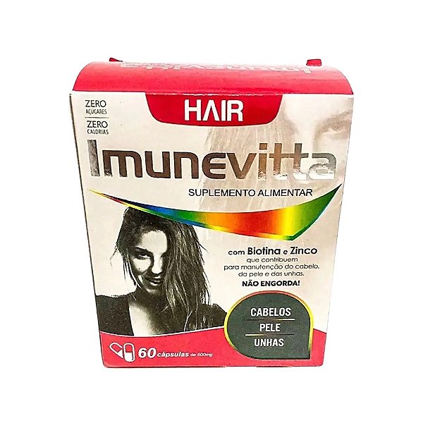 Suplemento Alimentar Imunevitta Hair 60 Cápsulas