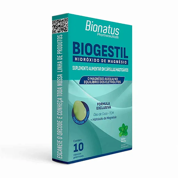Suplemento Alimentar Biogestil Hidróxido De Magnésio 10 Cápsulas Gelatinosas