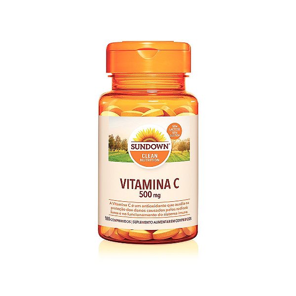 Suplemento Alimentar Sundown Vitamina C 500mg 100 Comprimidos