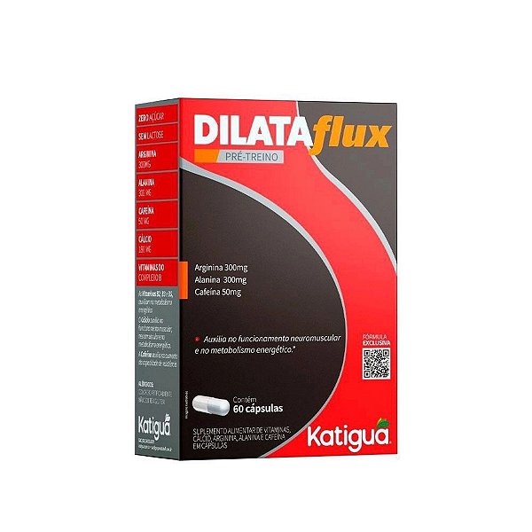 Suplemento Alimentar DilataFlux Pré Treino Katigua 60 Cápsulas